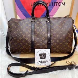 Authentic Louis Vuitton Keepall 45 Bandouliere Luggage Bag Travel bag